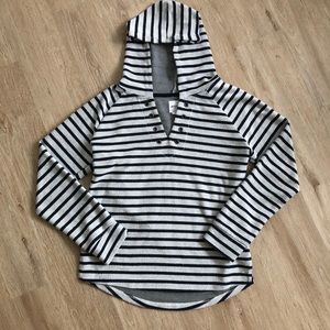 Navy blue striped hoodie